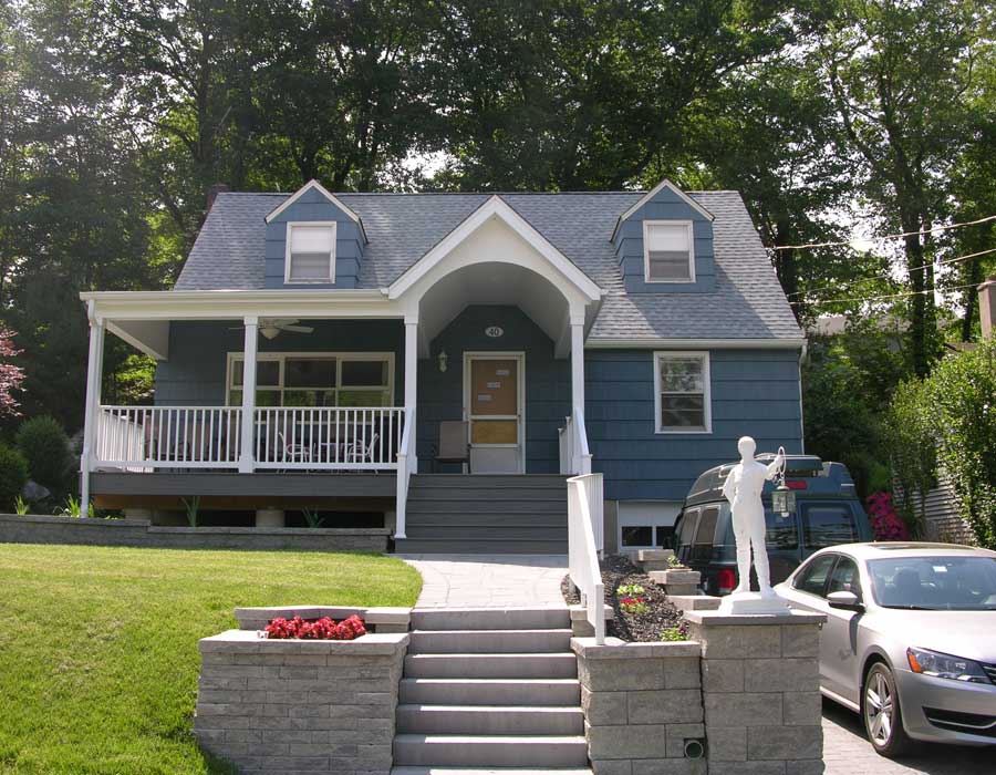 improved appeal of house with a lake view