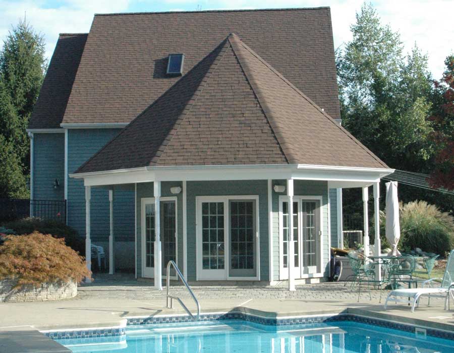 Enhance your outdoor enjoyment with a pool and cabana