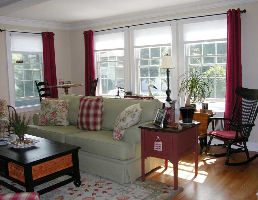 Bright, new living room with increased space