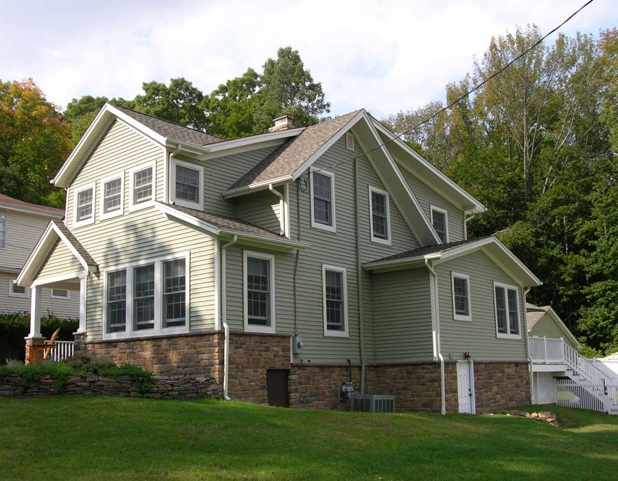 the exterior transformation of a starter home