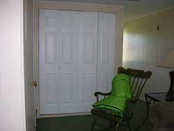 Un-inviting dark sitting area before renovation