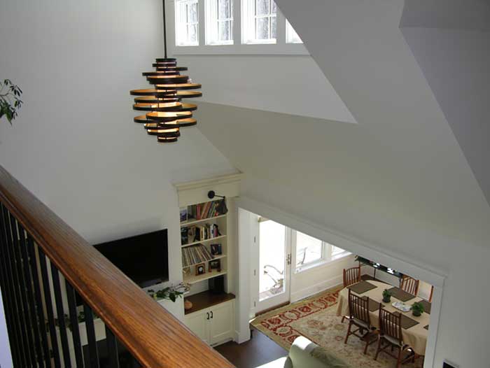 living room and sunroom from loft