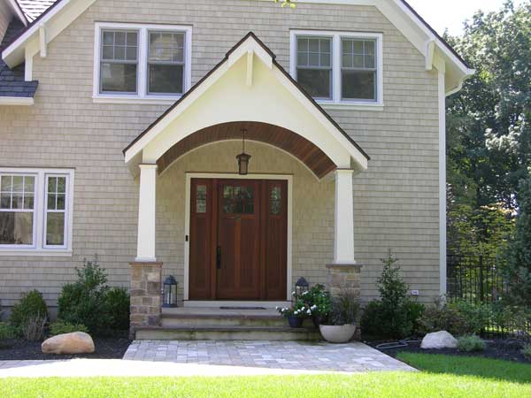 Craftsman-style entry porch