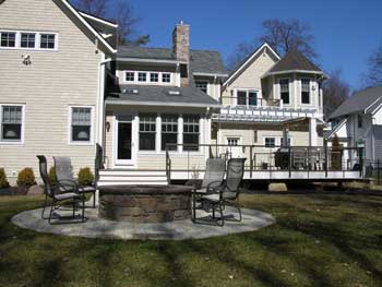 rear view with firepit