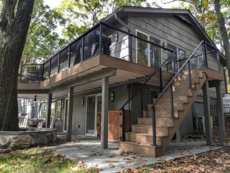 House rear view after renovations