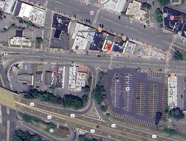 Google maps overview of the Denville NJ location