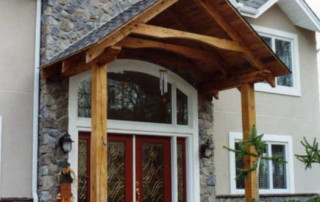 Front Entry Porch - timber frame construction