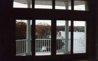 Balcony overlooking lake as viewed from Master Bedroom.