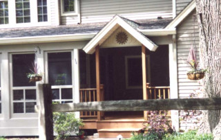 New Front Entry Porch and adjacent Screened Porch