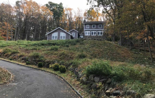 View from street up the mountain