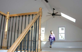 Walk-Up “Attic” with skylights create a bright and open space
