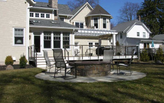 Outdoor Entertaining Spaces – Deck with Pergola and Firepit