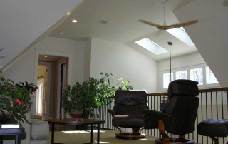 Second Floor Loft with skylights create a bright and open space