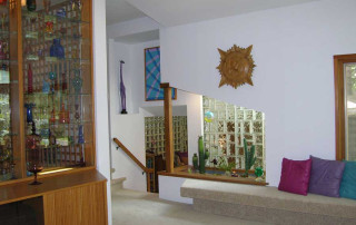 View Down to Library from Living Room