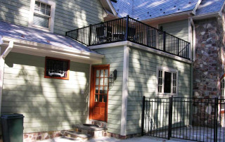 Rear Kitchen and Mudroom addition with Roof Balcony off Master Bedroom