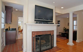 Original Fireplace in Kitchen
