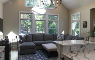 New Great Room with view out to backyard