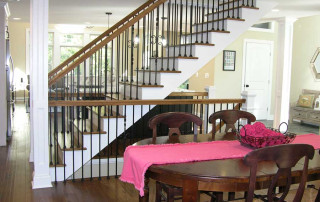 Open Floor Plan with view through the open stairs