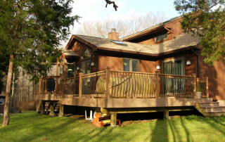 Rear Elevation with new large Deck