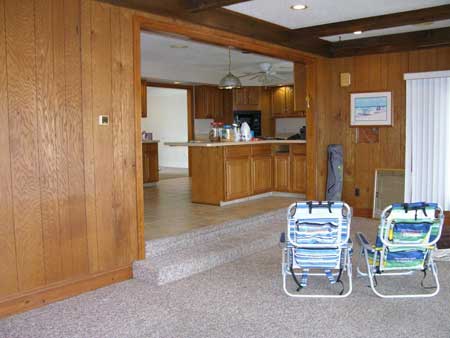 dark paneling and little light