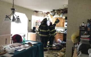 View across kitchen before (post-fire)