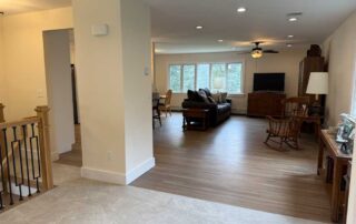 View from new entry foyer to living room