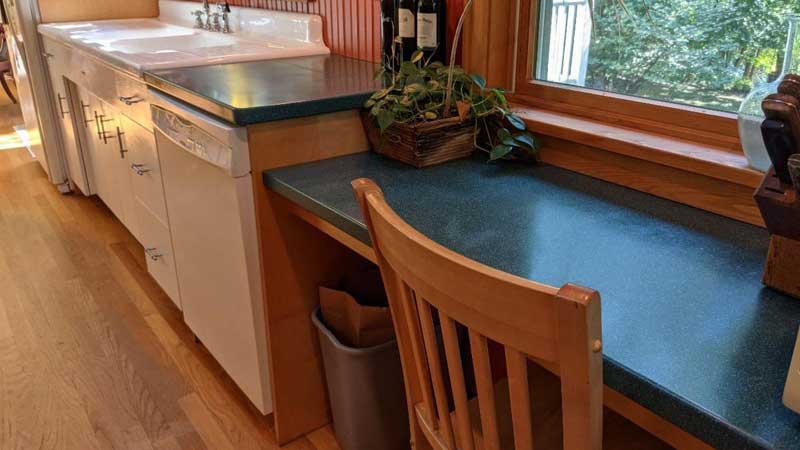 lower work spaces for easier access