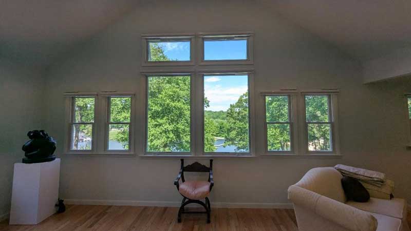 Window designed to enhance lakeside view