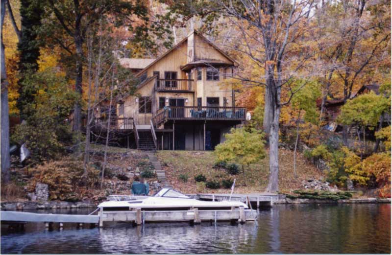 new lakeside home with great view