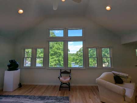 master bedroom after new window installed