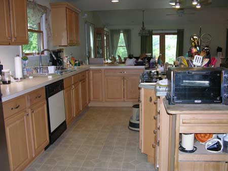 Closed in kitchen view