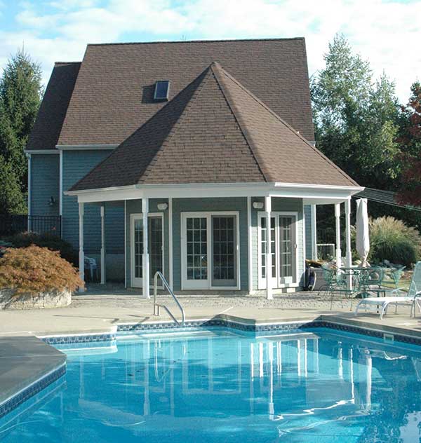 A cabana and pool designed by Zimmerman Architects Denville NJ can enhance your outdoor experience