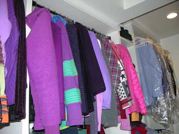 Closet space with closet rod up