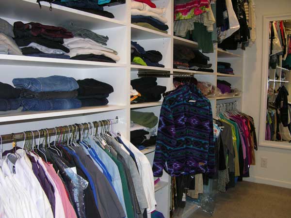 Expanded master bedroom walk-in closet