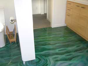 Custom-painted floor