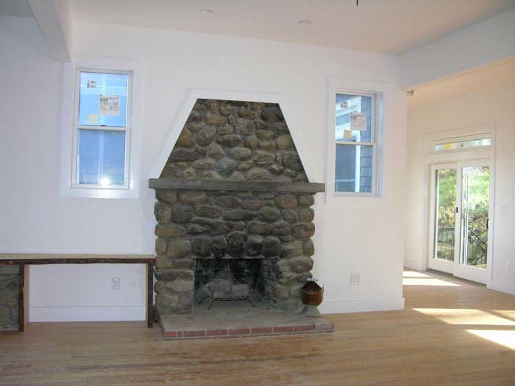 Original Stone Fireplace