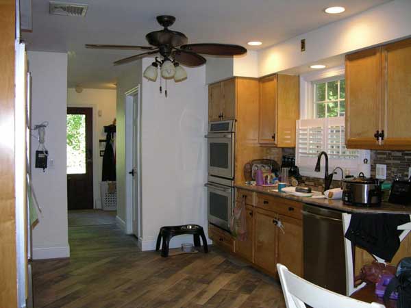 Kitchen work area - before